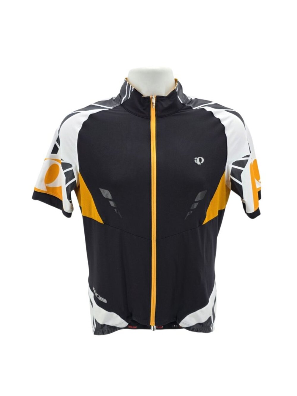 Pearl Izumi Mens Large Cycling Jersey Pro Leader Short Sleeve Black Yellow White